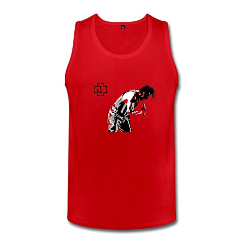 Rammstein Band T-shirt Men's Till Lindemann Rammstein Tank Top Size XL Red
