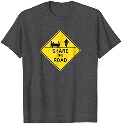 Mens Share the Road Bicycling T-shirt XL Dark Heather