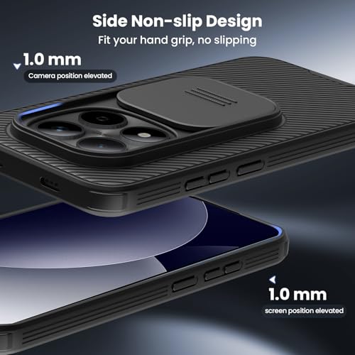 Nillkin Case for Xiaomi Redmi Note 15 Pro 5G - Camera Protector with Slide Camera, Shock and Scratch Resistant, Compatible with Xiaomi Redmi Note 15 Pro 5G 6.83" 2026-Black