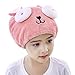 Hair Drying Towel for Women Girls, Cute Cartoon Kids Ultra Absorbent Hair Towel Wrap Soft Microfiber Quick Dry Hair Turban for Wet Long Curly Hair, Spa Salon Head Wrap Bath Shower Cap Hair Towel Hat