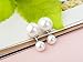 Rakumi Sterling Silver 8-12mm Double Sided White Seashell Pearl Studs Earrings