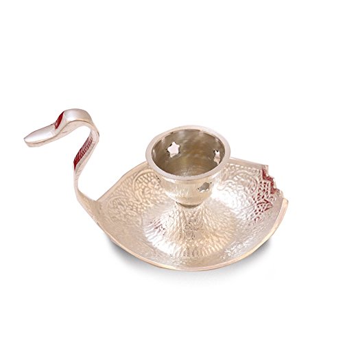 Sugandh Creation German Silver Dry Fruit Showpiece Bowl Storage bowl Duck Shaped designer piece