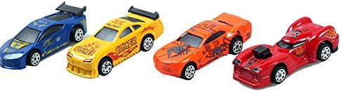 San Tokra 4Pcs Racing Cars Model Alloy Metal & Plastic Toy Cars for Children Gift