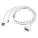 Apollo23 30P Dock to USB AUX 3.5mm Audio Cable for Apple iPhone 4S 3GS iPod Touch, 4FT 2-in-1 USB 3.5mm Audio Cable, White