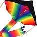 IMPRESA Large Rainbow Delta Kite - Easy to Assemble, Launch, Fly - Premium Quality, Great for Beach Use - The Best Kite for Everyone - Girls, Boys, Kids, Adults, Beginners and Pros primary