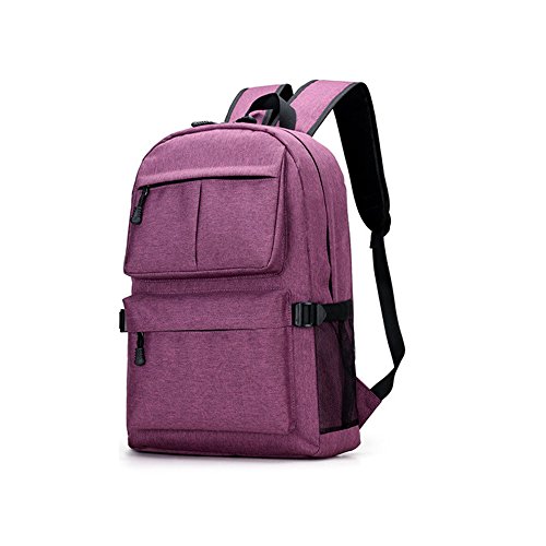 2017 Unisex General Outdoor Sports Campus Student Backpack, Backpack,Large Backpack, USB Rechargeable Backpack, Travel Bag (purple)