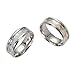 ERLUER Men's Stainless Steel Rings Luminous Glow in the Dark Superman Band Women Jewelry Ring (Silver, 7)