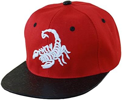 Alwin Embroidery Scorpion Baseball Cap Hipster Hip-pop Poping Snapback Brim Hat