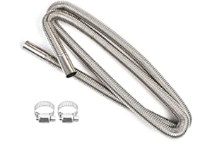 WARMCONFORT Diesel Heater Exhaust Pipe Flexible Tubing Stainless Steel For Parking Air Heater Length 78Inch / 200CM Inner Diameter 1"/2.5cm