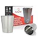 Tumbler/Cup/Mug/Glass Double Wall Stainless Steel Insulated 12 oz, Set of 2, Coffee, Wine, Beer, Water, Cold Drinks, Travel, Sports, To Go, Kids Cups. Liquids stay Colder/Hotter