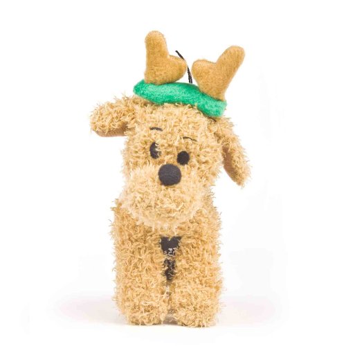 Outward Hound Kyjen  PP01890 Singing Dog We Wish You a Merry Christmas Dog Toy, Small, Brown with Green
