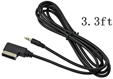 Akiimy 3.3ft Music Interface AMI AUX Adapter Cable 3.5mm Jack Aux-in MP3 Cable for Audi A3/A4/A5/A6/A8/Q5/Q7/R8/TT,vw Jetta GTI GLI Jetta Passat Cc Tiguan Touareg