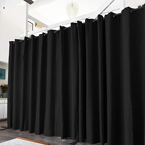 RoomDividersNow End2End Room Divider Kit - XX-Large A, 8ft Tall x 18ft - 24ft Wide, Midnight Black