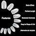 ECBASKET Acrylic Nail Tips Natural Fake Nails Short Oval Nails 500 PCS