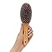 GranNaturals Boar + Nylon Bristle Oval Hair Brush with a Wooden Handle
