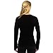 Woolx Womens Riley Heavyweight Merino Wool Base Layer Top, Black, Medium