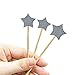 Glorious Year Silver Star Cake Toppers Kids Birthday Party Baby Shower Cupcake Decorations 36pcs