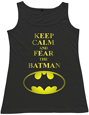 HuaYuansvip Batman Classic Logo Women's T-Shirt Medium Black Tank Top
