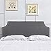 BestMassage Queen Headboard Tufted Head Board Queen Size Fabric Upholstered Linen Heavy Duty with Bedroom Guest Room Height Adjustable in Gray