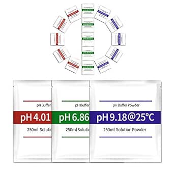 15-Pack pH Meter Buffer Solution Powder, Easy and Accurate, Make pH Calibration Solution 4.01, 6.86, and 9.18