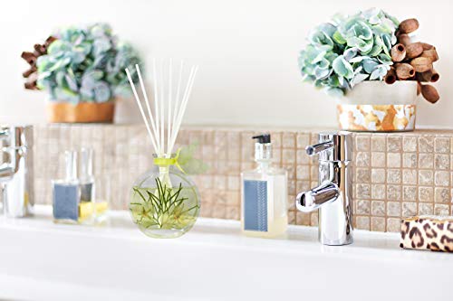 LOVSPA Lemon Zest Luxury Home Fragrance Diffuser Reeds Set | Intensely Clean, Summery Scent of Purifying Lemon Citrus with a Green, Grassy Twist. A Vivacious Scent with The Tangy Glow of Citrus