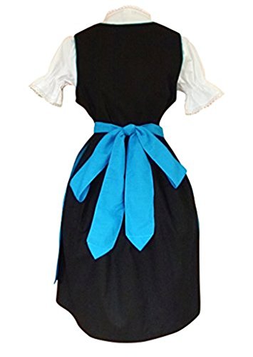 Dirndl-s Di20bs 3pcs. Size 8, Women Oktoberfest drindle-s Dress-ES Costume-s Blue Black - Thumbnail 3