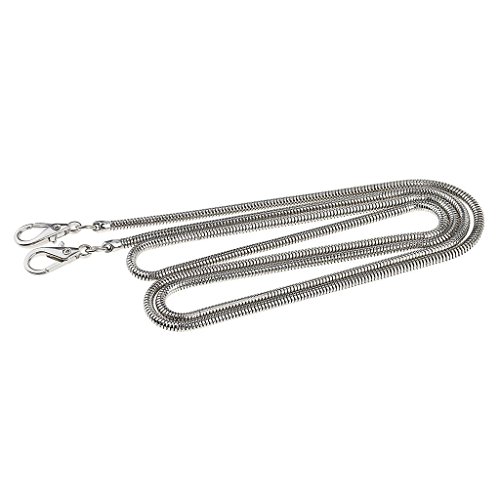 EBTOYS Metal Snake Chain Bag Strap - Silver, Classic, Striped
