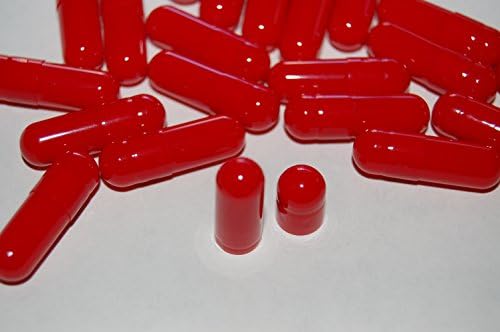 Size 00 Red Empty Gelatin Capsules, 250 Count, Halal &amp; Kosher Certified by Capsules Express