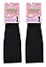 2 Pairs Dr. Motion Compression Knee-Hi Women's Socks Black Size 9-11