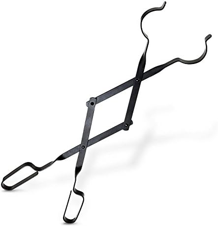 AZCAMP Fireplace and Campfire Tongs, 27" Durable and Heavy-Duty Log Grabber