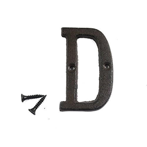 3" Vintage Decorative Cast Iron Metal Alphabet Letters Wall Sign Hanging Address Name Sign Letter(D) - Thumbnail 6