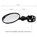 TAGVO Bike Mirror, Bicycle Cycling Rear View Safe Mirrors, Adjustable Rotatable Handlebars Mounted Plastic Convex Mirror for Mountain Road Bikes