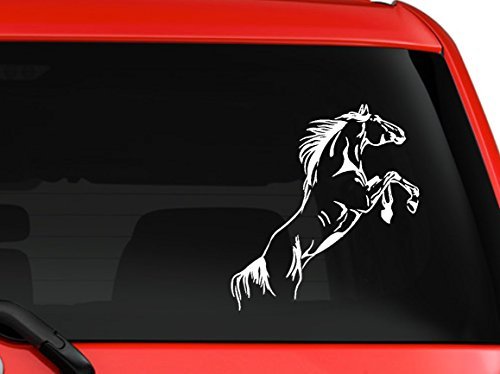 Wild Horse Mustang Nature Animal car truck SUV window laptop Kitchen wall macbook decal sticker Approx 6 inches white