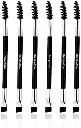 LINSUNG 1PCS Makeup Bamboo Handle Double Eyebrow Brush + Eyebrow Comb