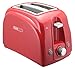 Cookmate 2-Slice Toaster, 7 Temperature Levels, Sleek Unibody Frame - Quick Bagel Button - Multiple Colors Available - Classic Performance And Power - 750W ETL-Listed, By Unity (Red)