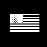 DF American US Flag Vinyl Decal Sticker 7.5x4.5 inches for Laptop Car Truck Jeep Window Bumper White