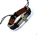 LNKRE JEWELRY Vintage Criss Cross Leather Bracelet Religious Christian Wrap Bangle Adjustable