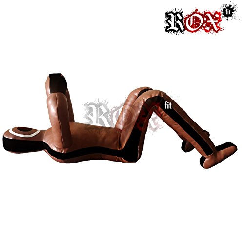 ROX Fit MMA Grappling Dummy by Grappling Dummy Brazilaian JiuJistsu Training Bag Brown Black (6 Foot (72") - 180 cm - Unfilled)