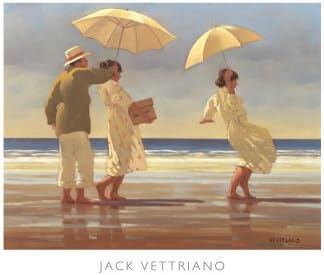 " The Picnic party " Print By jack Vettriano - Size 40 cm X 50 cm
