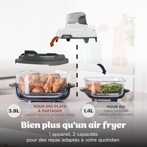 CRISPi Air Fryer Design Compact 4 en 1, bols 3,8 ou 1,4L FN102EU