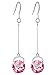 Neoglory Jewelry Crystal Long Fish Hook Drop Earrings Colors (Pink) ♥Valentines Day Gift♥ embellished with Crystals from Swarovski