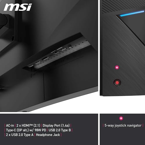 MPG 346CQRXF X2 Curved Gaming Monitor 34" UWQHD - Rapid VA 1500R 3440x1440, 240Hz / 0,5ms, DisplayHDR 400, KVM, HDMI 2.1, DP 1.4a, USB Type-C, randlos, Höhe und Neigung einstellbar