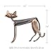 Tooarts Metal Sculpture Iron Art Cat Spring Handicraft Crafting Home Decoration Furnishing Craft