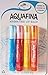 Aquafina Hydrating Lip Balm (2) 4-Packs, Jojoba & Almond Oils, VIT. E, New Flavors (Lemon Zing, Orange Splash, Berry Loco, Pure Original) Total of 8 Sticks Lip Ointment Healing Therapy for Lips