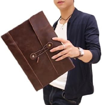 Amazon ラウンドアース Round Earth コーディネートの アクセント に 持つだけで おしゃれ なコーデが完成する エンベロープ デザイン レザー調 クラッチ バッグ メンズ ブラウン クラッチ セカンドバッグ