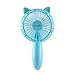 EASEHOLD Mini Handheld Personal Fan Rechargeable Battery Powered Portable Adjustable Table USB Fans Travel Cooler 1200mAh with 3 Speed (Blue)