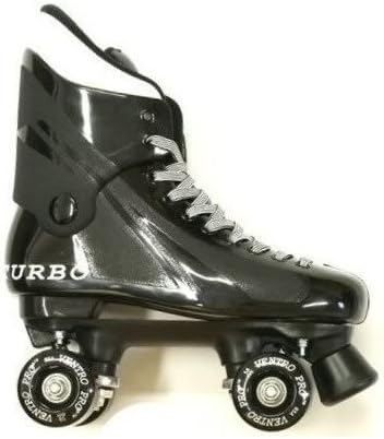 Ventronic VT01 Turbo Ventro Pro Kids Quad Roller Skates (Black, UK6)