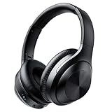 Active Noise Cancelling Headphones Bluetooth - iTeknic Wireless Headphones Over Ear with Mic Hi-Fi Sound Deep Bass Headset, Comfortable Protein Earpads, 30 Hours Playtime for Travel Cellphone PC TV