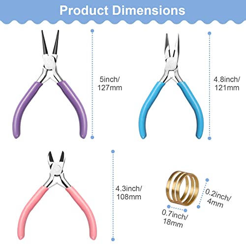 Svalor Jewelry Pliers 3 Pliers Jewelry Making Tools with Ring Opener for Jewelry Cutting