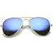 zeroUV - Premium Flash Mirror Lens Aviator Sunglasses (Nickel Plated Metal Frame)